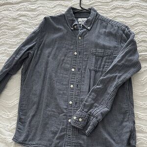 Sonoma Men's Dark Checkered Button Down Shirt